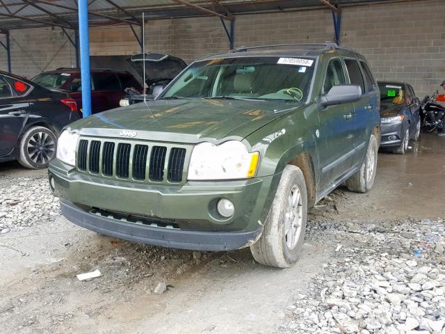 1J8HR48P57C594359 - 2007 JEEP GRAND CHER GREEN photo 2