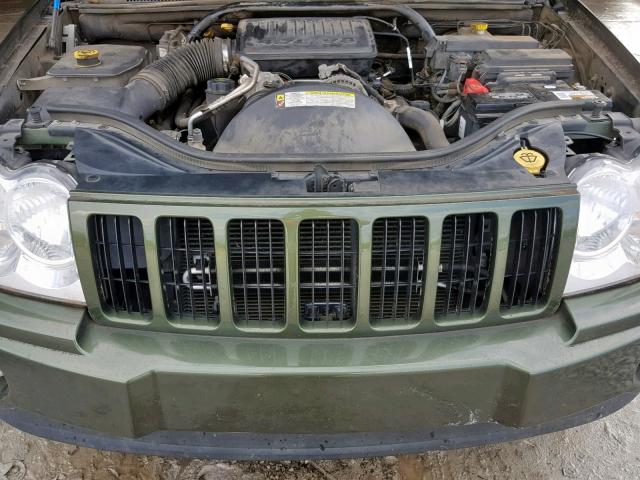 1J8HR48P57C594359 - 2007 JEEP GRAND CHER GREEN photo 7