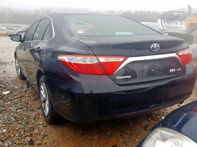 4T1BD1FK4FU156843 - 2015 TOYOTA CAMRY HYBR BLACK photo 3