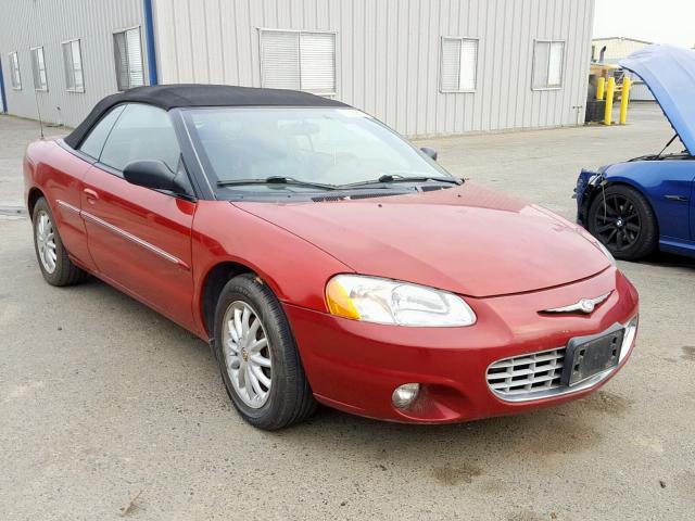 1C3EL55R72N322971 - 2002 CHRYSLER SEBRING LX RED photo 1