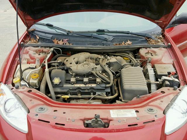 1C3EL55R72N322971 - 2002 CHRYSLER SEBRING LX RED photo 7