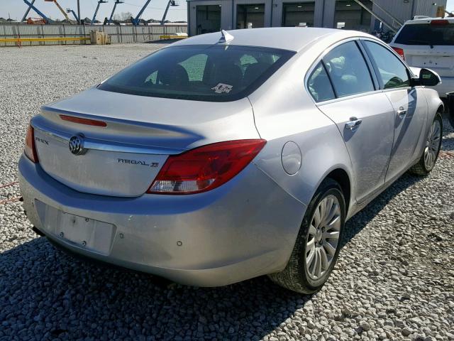 2G4GS5EV9D9156426 - 2013 BUICK REGAL PREM SILVER photo 4