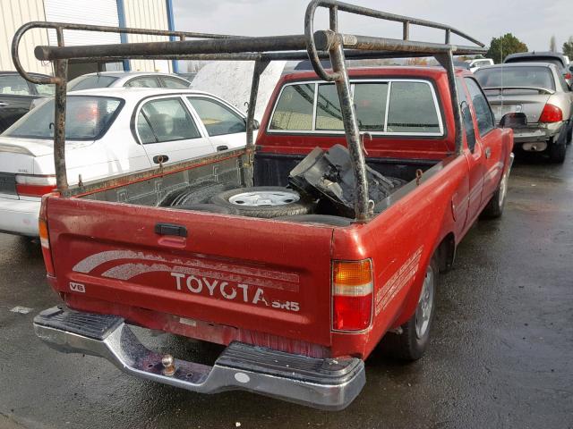 JT4VN93GXP5033833 - 1993 TOYOTA PICKUP 1/2 RED photo 4