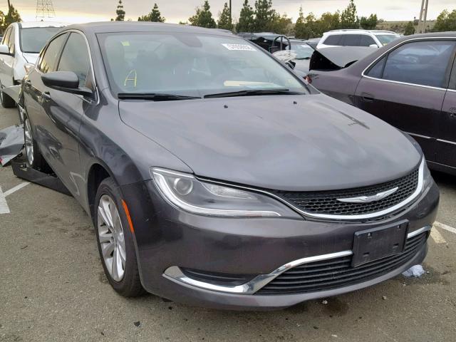 1C3CCCAB1GN164235 - 2016 CHRYSLER 200 LIMITE CHARCOAL photo 1