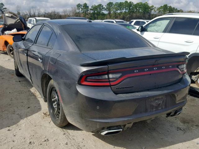 2C3CDXBG1JH196696 - 2018 DODGE CHARGER SX CHARCOAL photo 3