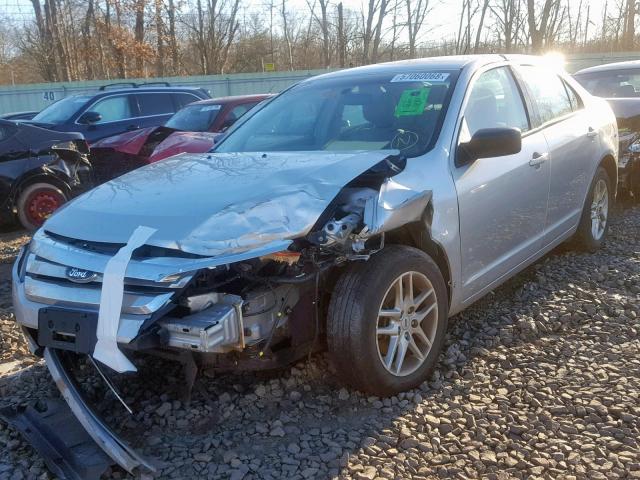 3FAHP0GA2BR337260 - 2011 FORD FUSION S SILVER photo 2