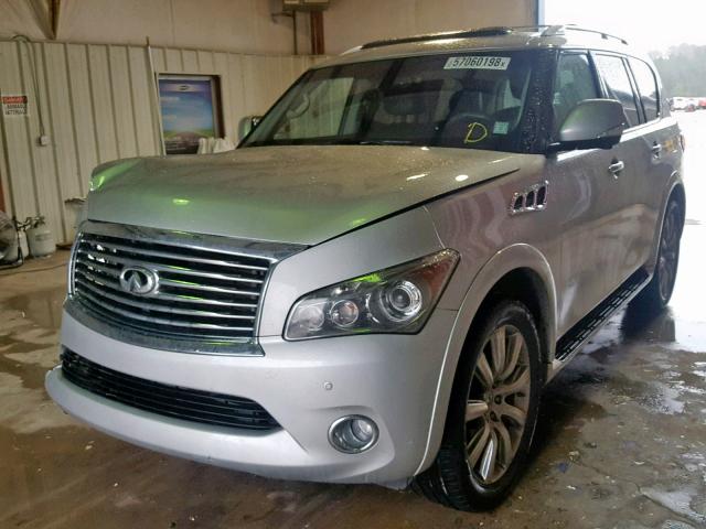 JN8AZ2NF5C9519116 - 2012 INFINITI QX56 SILVER photo 2