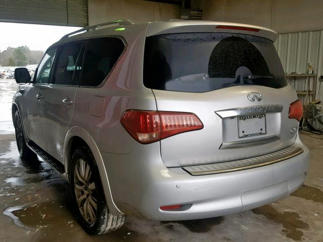 JN8AZ2NF5C9519116 - 2012 INFINITI QX56 SILVER photo 3