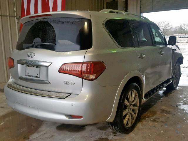 JN8AZ2NF5C9519116 - 2012 INFINITI QX56 SILVER photo 4