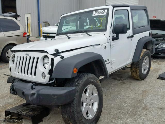 1C4AJWAG4GL312167 - 2016 JEEP WRANGLER S WHITE photo 2