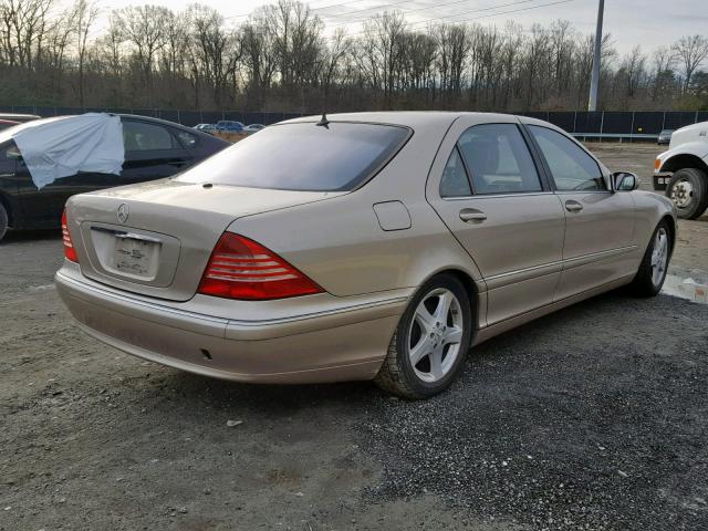 WDBNG70J54A389705 - 2004 MERCEDES-BENZ S 430 GOLD photo 4