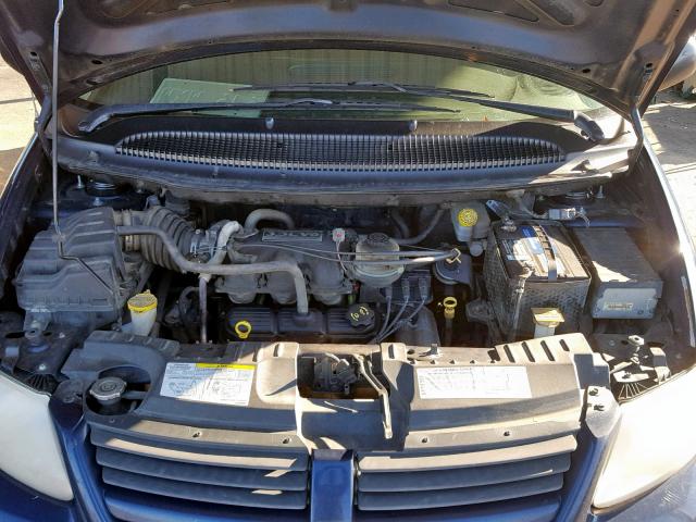 1D4GP45R75B401925 - 2005 DODGE CARAVAN SX BLUE photo 7