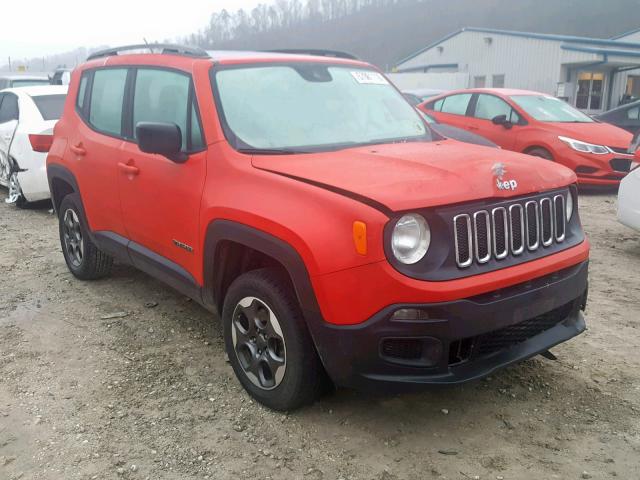 ZACCJBAT6GPC59224 - 2016 JEEP RENEGADE S RED photo 1