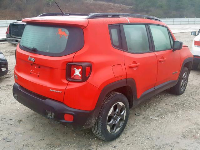 ZACCJBAT6GPC59224 - 2016 JEEP RENEGADE S RED photo 4