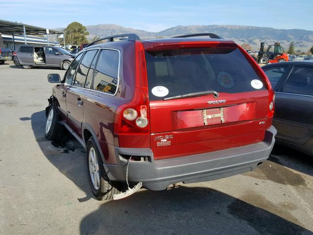 YV4CZ592361283689 - 2006 VOLVO XC90 RED photo 3