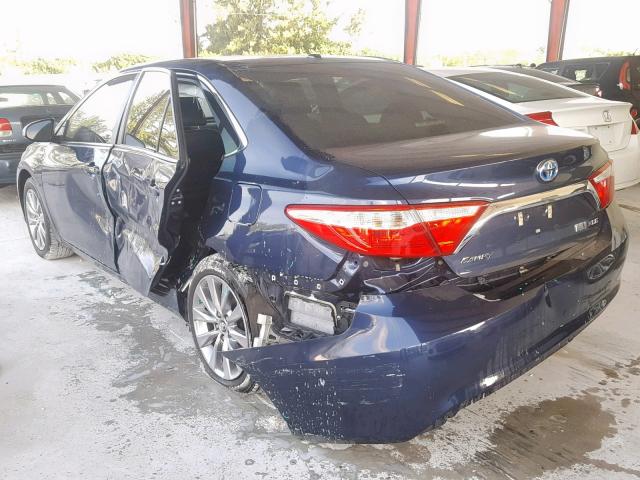 4T1BD1FKXHU213680 - 2017 TOYOTA CAMRY HYBR BLUE photo 3