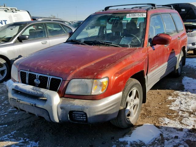 JF1SF65532G725459 - 2002 SUBARU FORESTER S RED photo 2