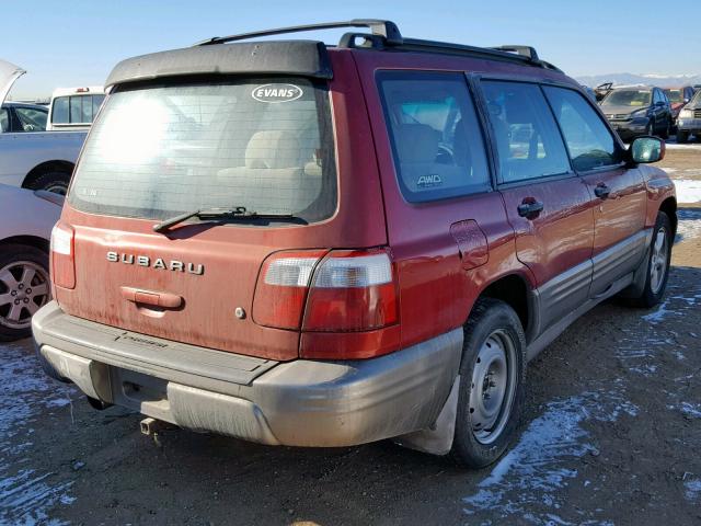 JF1SF65532G725459 - 2002 SUBARU FORESTER S RED photo 4