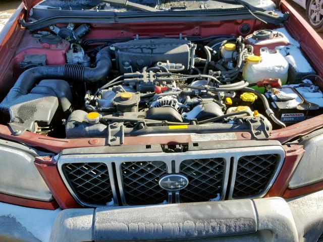 JF1SF65532G725459 - 2002 SUBARU FORESTER S RED photo 7
