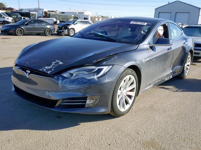 5YJSA1E45HF212087 - 2017 TESLA MODEL S GRAY photo 2