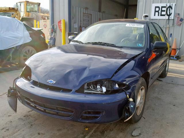 1G1JC524127456696 - 2002 CHEVROLET CAVALIER B BLUE photo 2