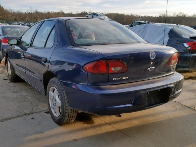 1G1JC524127456696 - 2002 CHEVROLET CAVALIER B BLUE photo 3