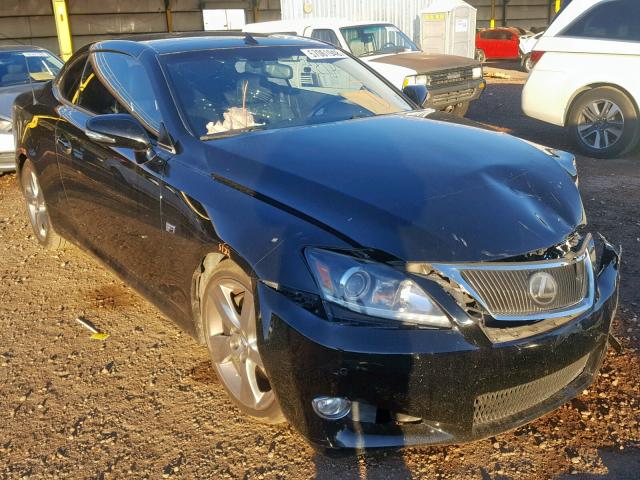 JTHFE2C25B2505543 - 2011 LEXUS IS 350 BLACK photo 1