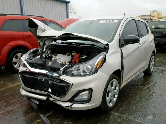 KL8CB6SA6KC707291 - 2019 CHEVROLET SPARK LS WHITE photo 2