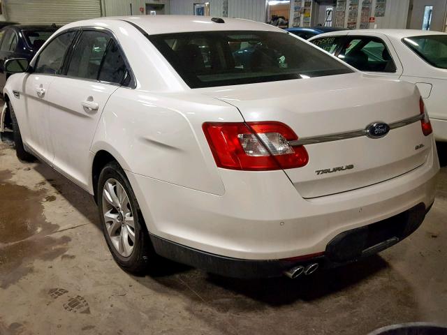 1FAHP2EW5AG163152 - 2010 FORD TAURUS SEL WHITE photo 3