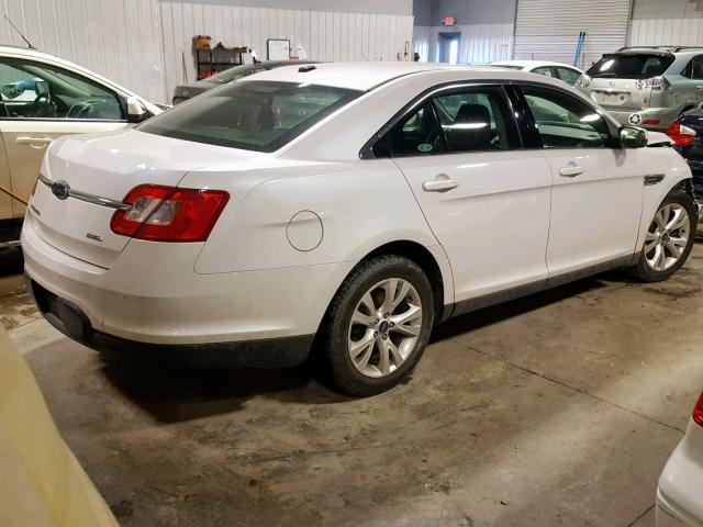 1FAHP2EW5AG163152 - 2010 FORD TAURUS SEL WHITE photo 4