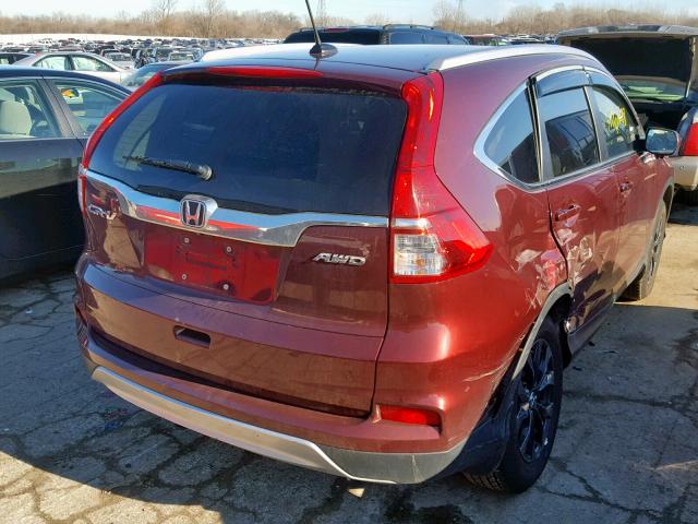 5J6RM4H76FL014779 - 2015 HONDA CR-V EXL MAROON photo 4