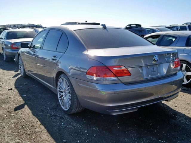 WBAHN83517DT75003 - 2007 BMW 750 SILVER photo 3