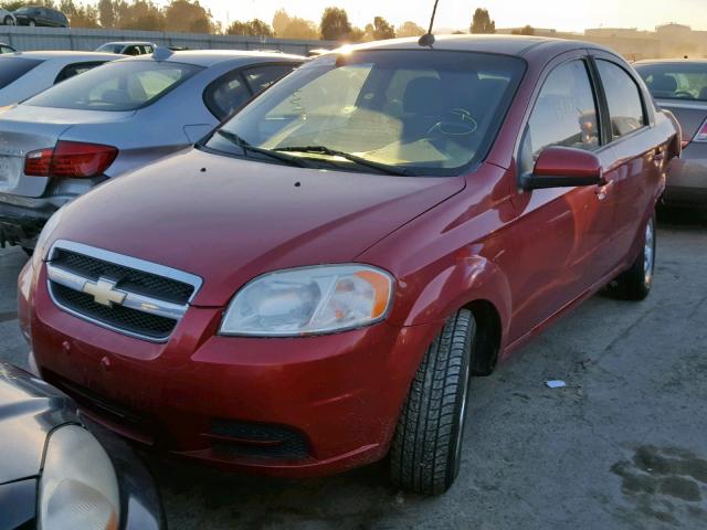 KL1TD5DE9AB124768 - 2010 CHEVROLET AVEO LS RED photo 2