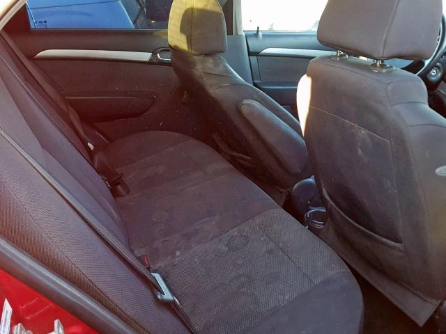 KL1TD5DE9AB124768 - 2010 CHEVROLET AVEO LS RED photo 6