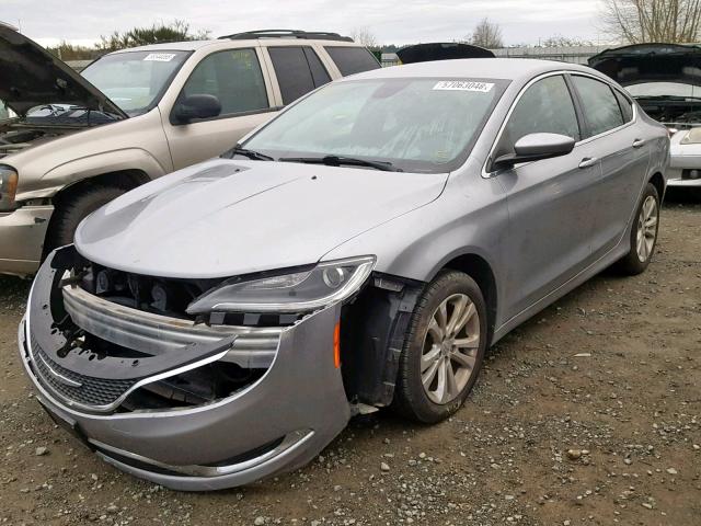 1C3CCCAB3FN617107 - 2015 CHRYSLER 200 LIMITE SILVER photo 2