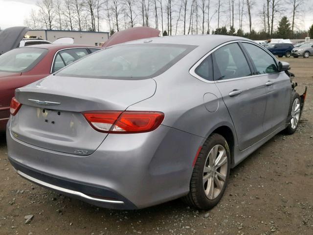 1C3CCCAB3FN617107 - 2015 CHRYSLER 200 LIMITE SILVER photo 4