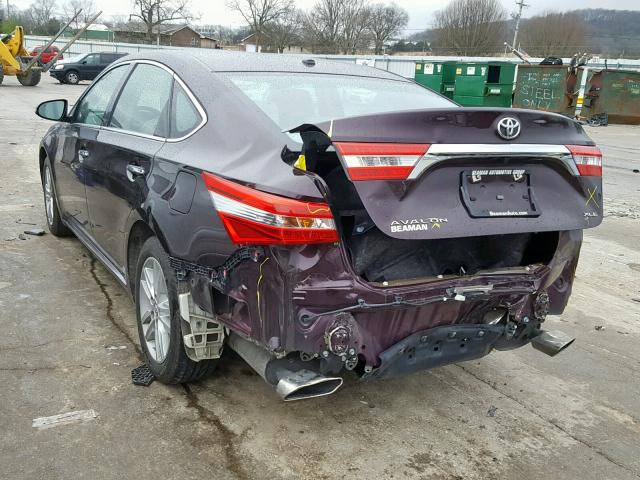 4T1BK1EB3FU147459 - 2015 TOYOTA AVALON XLE BURGUNDY photo 3