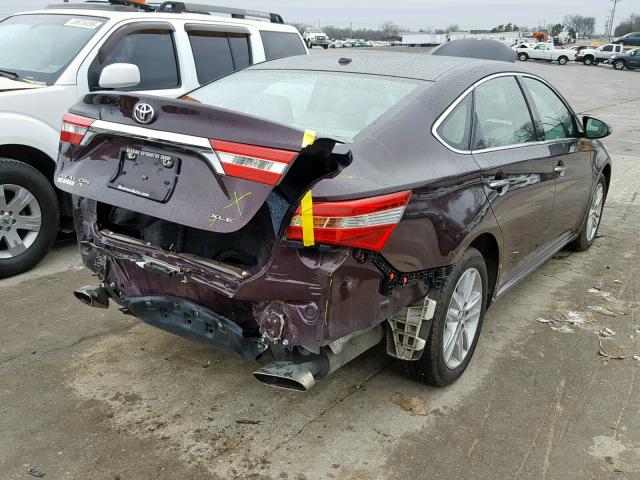 4T1BK1EB3FU147459 - 2015 TOYOTA AVALON XLE BURGUNDY photo 4