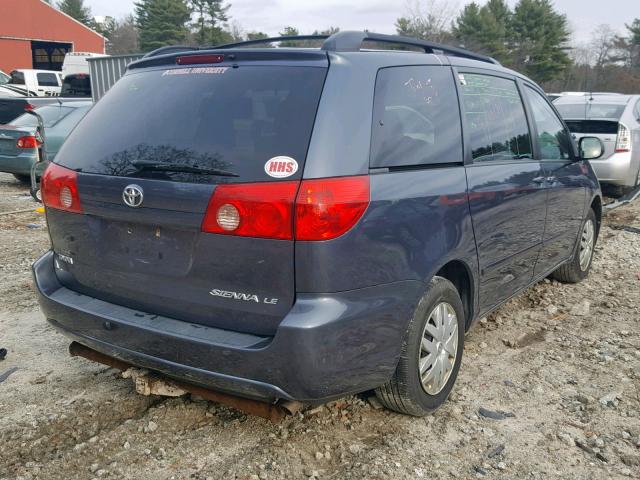 5TDKK4CC6AS309258 - 2010 TOYOTA SIENNA CE BLUE photo 4