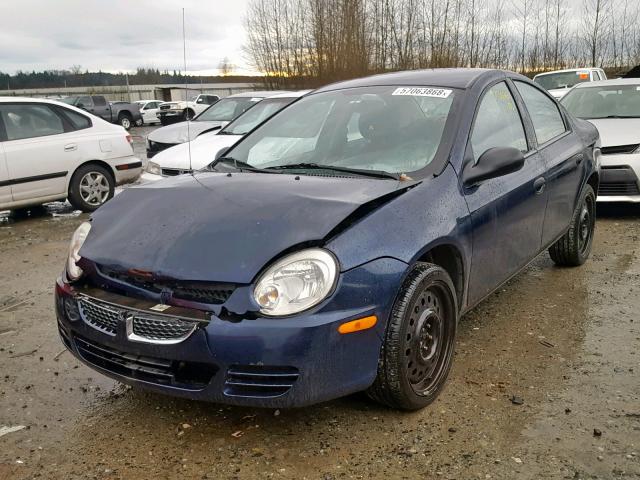 1B3ES26C75D252939 - 2005 DODGE NEON BASE BLUE photo 2