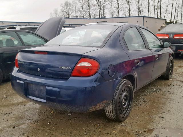 1B3ES26C75D252939 - 2005 DODGE NEON BASE BLUE photo 4