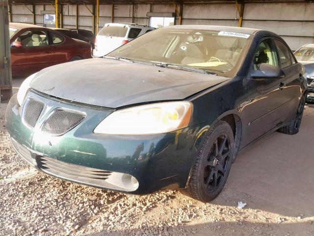 1G2ZF55B264164420 - 2006 PONTIAC G6 SE GREEN photo 2