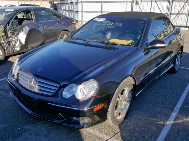 WDBTK76G64T015786 - 2004 MERCEDES-BENZ CLK 55 AMG BLACK photo 2