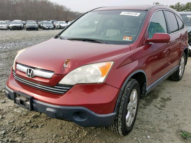 JHLRE48727C096209 - 2007 HONDA CR-V EXL MAROON photo 2