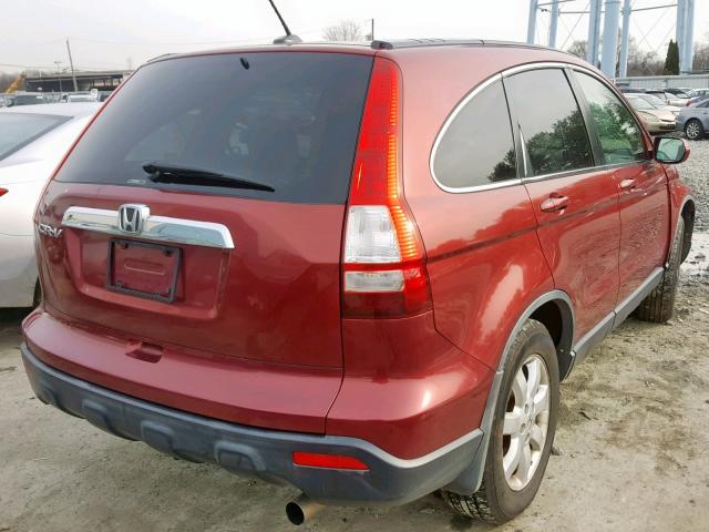 JHLRE48727C096209 - 2007 HONDA CR-V EXL MAROON photo 4