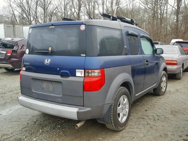 5J6YH28503L036081 - 2003 HONDA ELEMENT EX BLUE photo 4