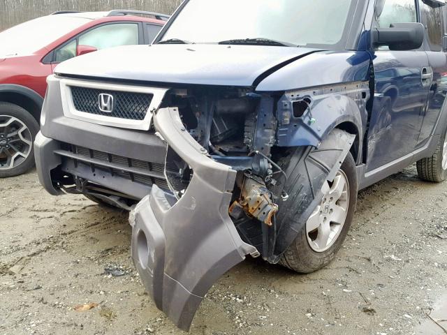 5J6YH28503L036081 - 2003 HONDA ELEMENT EX BLUE photo 9