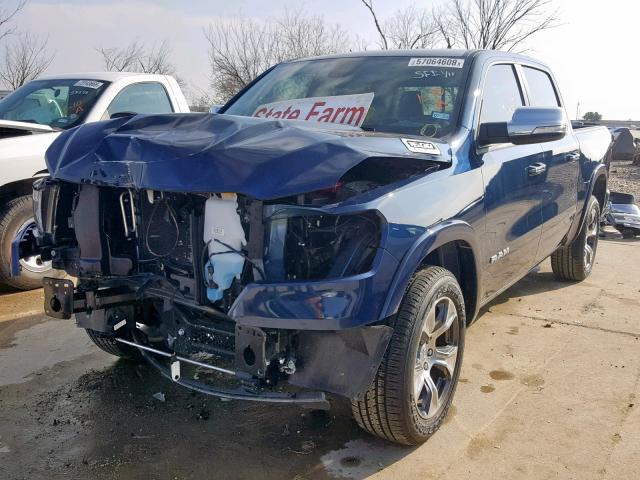 1C6RREJT3KN567979 - 2019 RAM 1500 LARAM BLUE photo 2