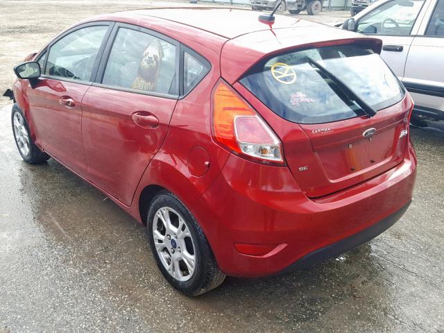 3FADP4EJ0EM103015 - 2014 FORD FIESTA SE RED photo 3