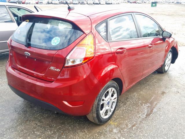 3FADP4EJ0EM103015 - 2014 FORD FIESTA SE RED photo 4